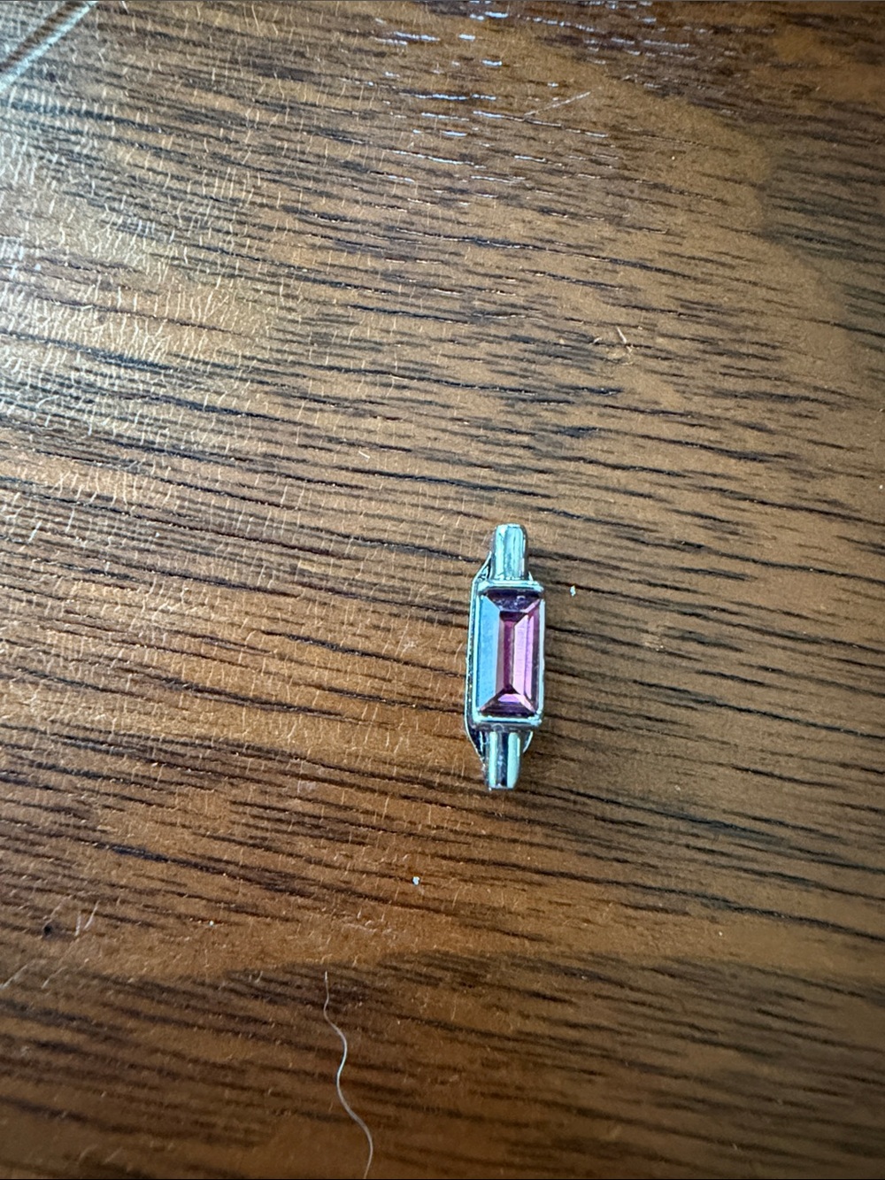 October Keep Collective Rectangle Crystal Slide Charm